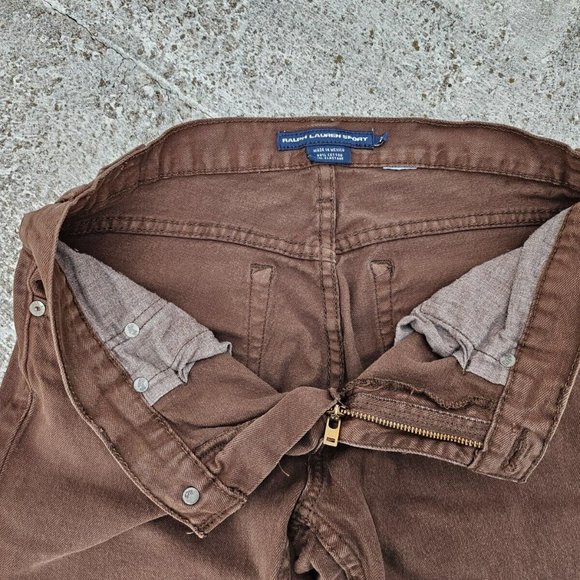 Ralph Lauren Sport Women Jeans Brown Cotton Denim Slim Jeans Size 28 - Picture 6 of 9